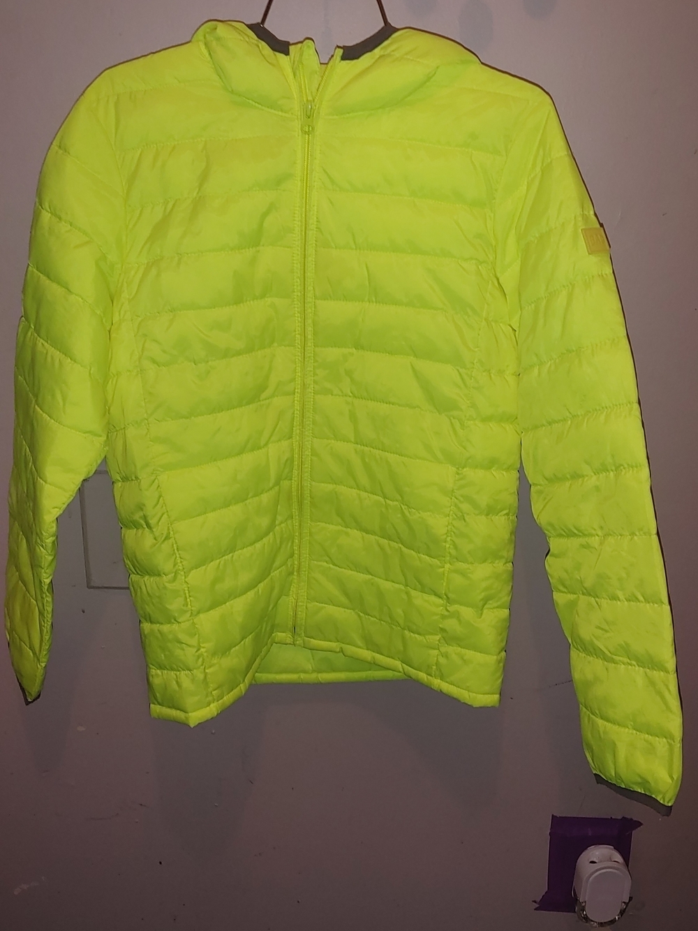 GAP Neon Yellow Kids Puffer Jacket